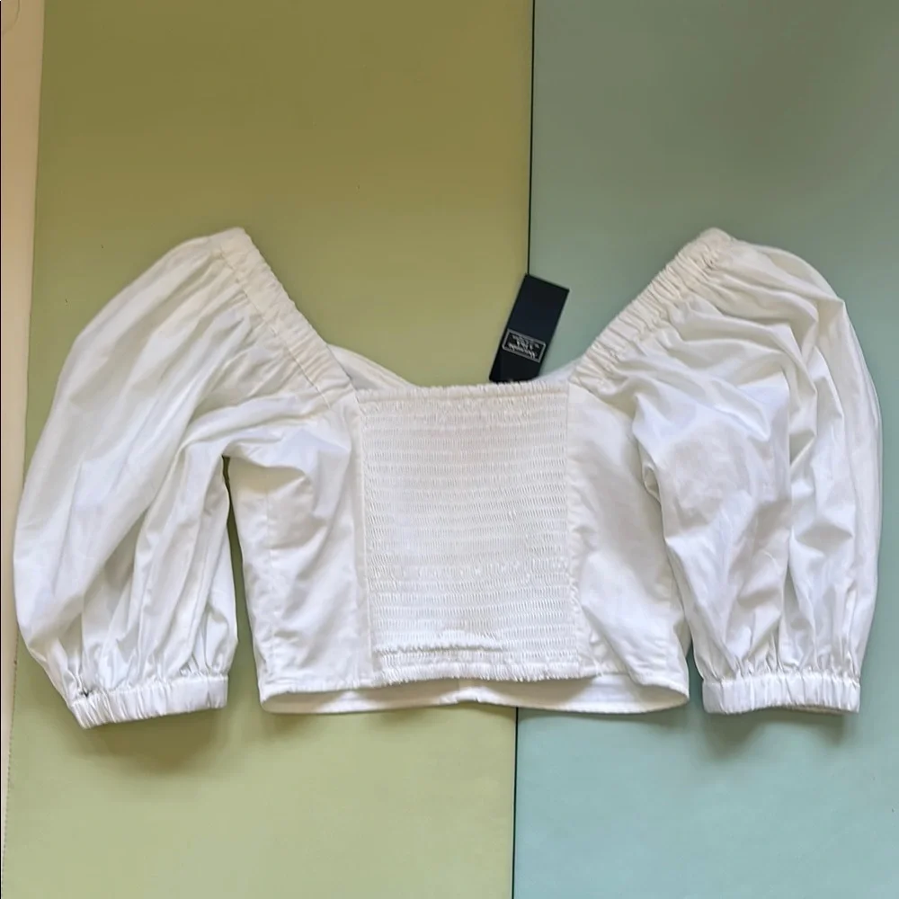 Abercrombie White Off-Shoulder Women's Top - Picture 5 of 5